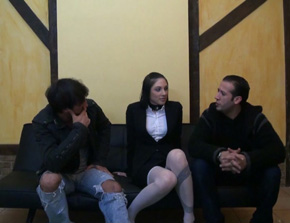 Two motherfuckers pick up a slut and fuck her to ecstasy! 4